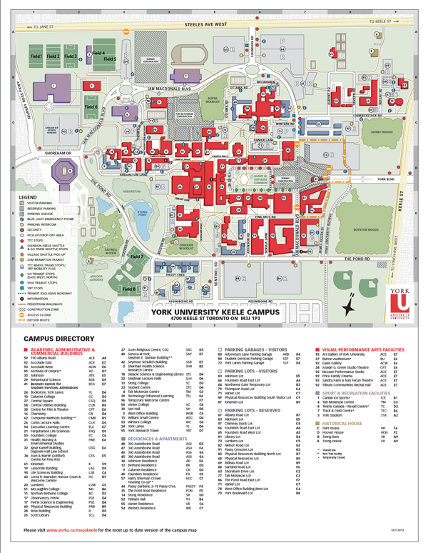 York University Campus Map